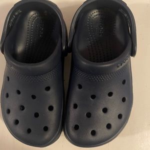 Crocs- Navy Blue small boy size 11